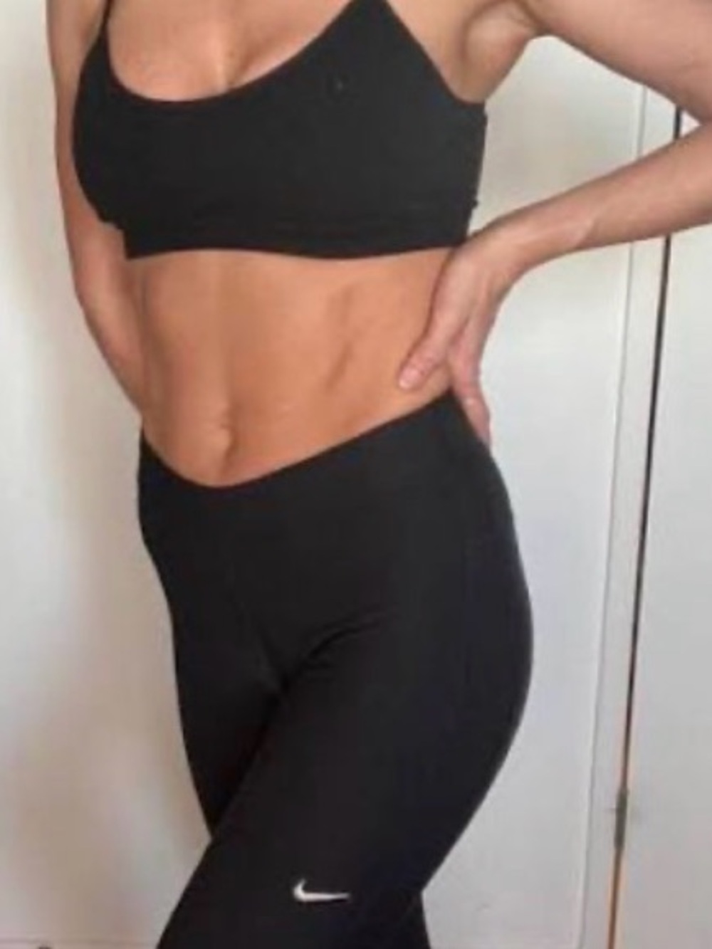 Nike Black Sports Bra and Performance Capris